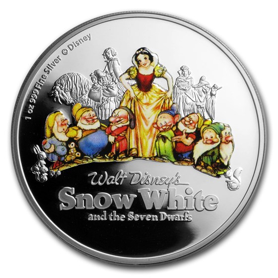 2017 Niue 1 oz Silver $2 Disney 80th Anniv Snow White Proof 2017 Niue 1 oz Silver $2 Disney 80th Anniv Snow White Proof